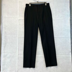 STAFFORD Men’s Dress Pants Classic Fit Flex Waist Black 32x32 Travel Work EUC